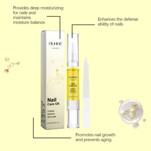 Nagelverzorgingsolie pen set detailweergave, diepe hydratatie en voedende nagelriemverzorging.