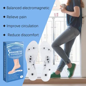 HOUKEA magnetic acupressure massage insoles for foot pain relief and comfort support.