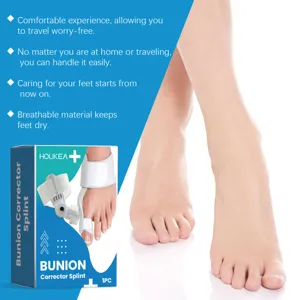 Detailansicht der bequemen Hallux Valgus Schiene zur Zehentrennung und Fußpflege.