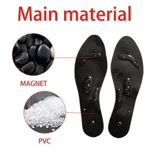 Magnetische Massage Einlegesohlen atmungsaktive Fußpflege Pads mit Stein und PVC für Alltag.