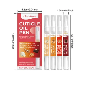 OceAura Nagelolie Pen Set 4stuks Nagelverzorging Hydratatie Voedende 12ml Gift Doos