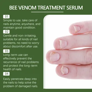 Bee venom nail repair liquid serum for damaged nails care and healthy growth maintenance.