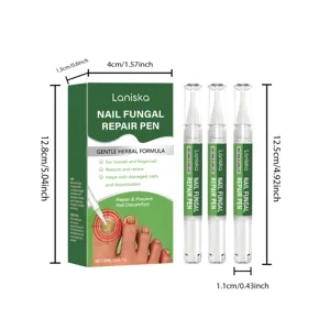 LANISKA Nail Fungal Repair Pen Set 3x3ml Herbal Formula Care Tool for Toes and Fingers