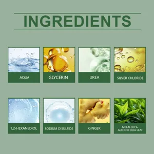 Detailed ingredient chart highlighting active formula components for the nail care pen.