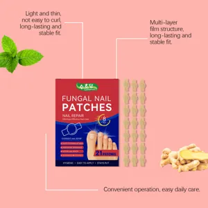 Suchodam fungal nail repair patches 21pcs, gentle nourishing care for healthy nails, easy use.