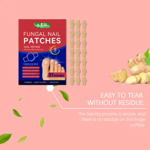Suchodam fungal nail repair patches detail view showing product packaging and application patches.