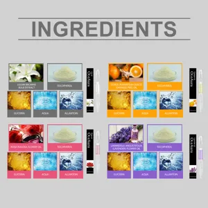 Detailed ingredients infographic showing plant oil extract variants for nail care pen upkeep.
