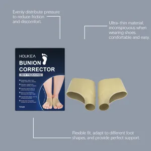 Detailed view of HOUKEA bunion corrector toe straightener, ultra-thin and comfortable design.