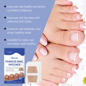 XIMONTH fungus nail patches 50pcs, overnight care to improve thickness and discoloration.