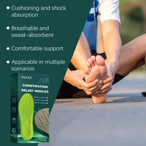 HOUKEA relief insoles provide comfortable support, cushioning, and acupoint massage.