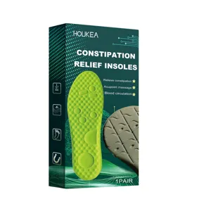 HOUKEA constipation relief insoles, comfortable acupoint massage shoe inserts for daily wear.