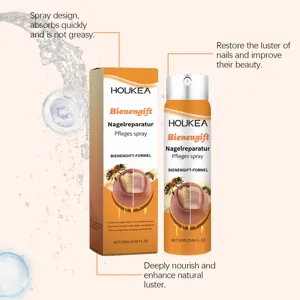 HOUKEA spray de réparation d'ongles au venin d'abeille, un soin nourrissant et fortifiant.