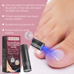 HOUKEA handheld laser nail treatment device for home foot and hand nail care and daily repair.
