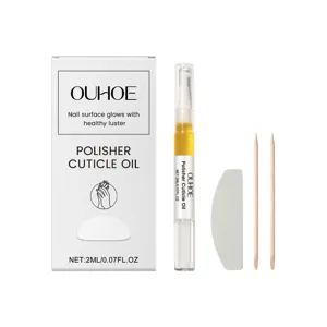 OUHOE Nail Cuticle Oil Pen Set with File and Pusher for Hand Care and Nail Nourishment