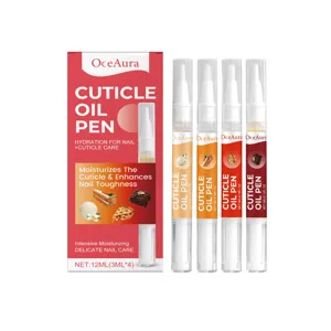 OceAura nagelolie pen set, 4 stuks voedende nagelverzorging behandeling voor droge nagels.