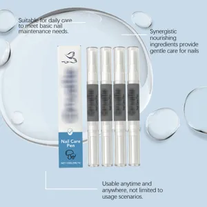 Detailed view of the 4-pack nail care pen set showing packaging and portable design for daily use.