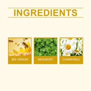 Detailafbeelding van South Moon bijengif voetpleister met natuurlijke kruideningrediënten.