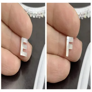 Natürliche weiße Perlmutt Alphabet Muschel Perlen Buchstaben E F DIY Schmuck Zubehör