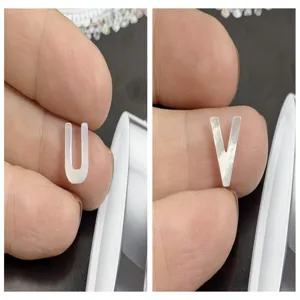 Natürliche weiße Perlmutt Buchstaben Perlen für DIY Modeschmuck Zubehör Basteln