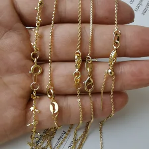 Vergoldete Halsketten Kette Set vielseitige 18k gold Modeschmuck DIY Rohkette!