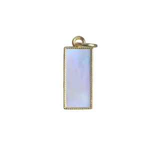 Exquis pendentif rectangulaire breloques pour collier bricolage boucles d'oreilles bijoux