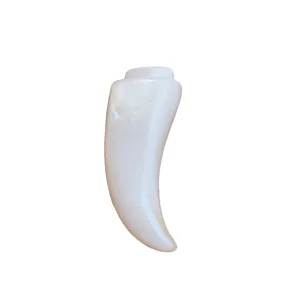 Natural White Mother-of-Pearl Wolf Tooth Pendant Stone for DIY Jewelry Crafting