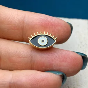 Perles marquise en métal goutte d'huile mauvais œil pour collier bracelet bijoux DIY