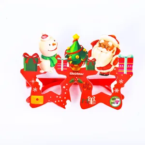 Weihnachten Cartoon Brille Kinder Party Dekoration Zubehör Urlaub Foto Requisiten Rahmen