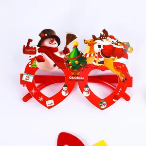 Weihnachtskarte Brille Kinder Party Dekoration Requisite süßer Rentier Brillenfassung