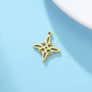 Ciondolo nodo celtico dorato accessorio gioielli DIY nodo della strega collana braccialetto orecchini