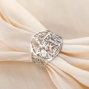 Durchbrochener Pentagramm Keltischer Knoten offener Ring Amulett Modeschmuck Stück