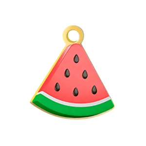 Stainless steel watermelon fruit pendant cute DIY jewelry charm main view display item