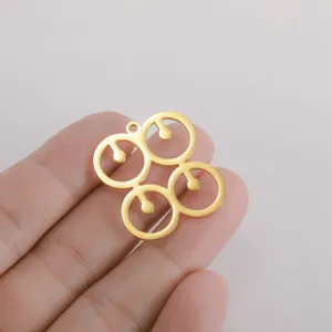 Stainless steel gold geometric ethnic symbol pendant for DIY necklaces earrings jewelry making