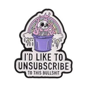 Gotische cartoon skelet emaillen pin metalen badge grappige slogan kleding decor