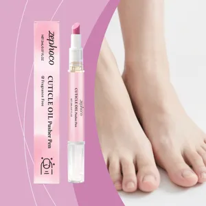 Zephoco Cuticle Oil Pusher Pen 2ml Fragrance Free Nail Care Nourishing Treatment Tool