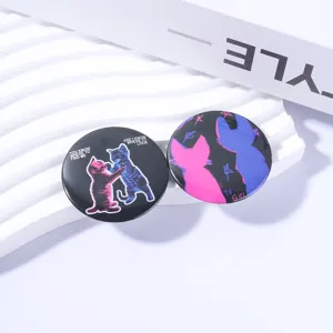 Indie band cat tinplate badge brooch pins, stylish backpack and clothing accessories.
