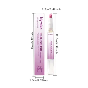 Nymixa nagelverzorging essence pen gedetailleerd overzicht met afmetingen en verpakking.