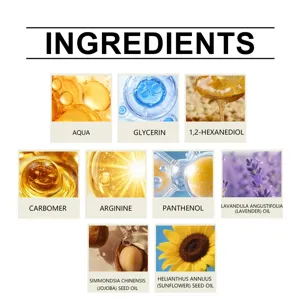 Infografica dettagliata degli ingredienti con oli naturali per la cura delle unghie.