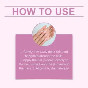 Gedetailleerd instructiestap detail voor het aanbrengen van de nagelverzorging pen.
