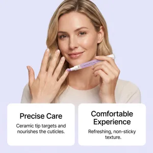 LANISKA cuticle oil pen with ceramic pusher, moisturizing nail care tool for portable daily use.