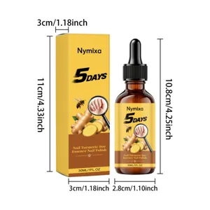 Nymixa 30ml nail care essence serum with dropper bottle and box for nourishing and shining nails.
