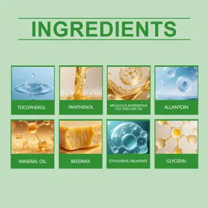 Guide des ingrédients du patch de soin des ongles avec des composants nourrissants clés.