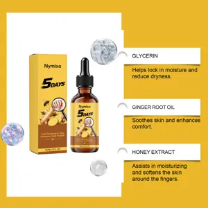Nymixa 5 days nail turmeric bee essence oil 30ml moisturizing and nourishing cuticle care.