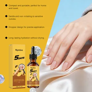 Nail essence detail view featuring dropper bottle and nourishing formula for healthy cuticles.