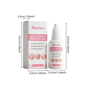 Nymixa nail cuticle removal gel 30ml, professional formula for hand and nail care routine.