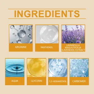 Nail cuticle oil ingredients list chart showing nourishing plant extracts and active formulas.