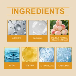 Detailed ingredient infographic of EELHOE nourishing fruit flavored nail cuticle oil care.