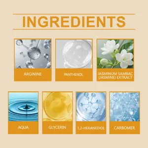 Detailed ingredient infographic card for nail cuticle oil showing active botanical formulas.
