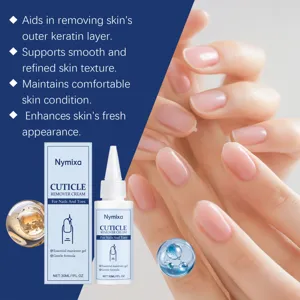 Nymixa Cuticle Remover Cream 30ml Gentle Hand Foot Nail Care Gel Smooth Nourishing Formula