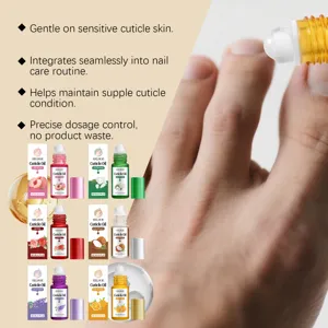 EELHOE Fruit Scented Cuticle Oil Roller Ball Nail Care Nourishing Treatment 5ml